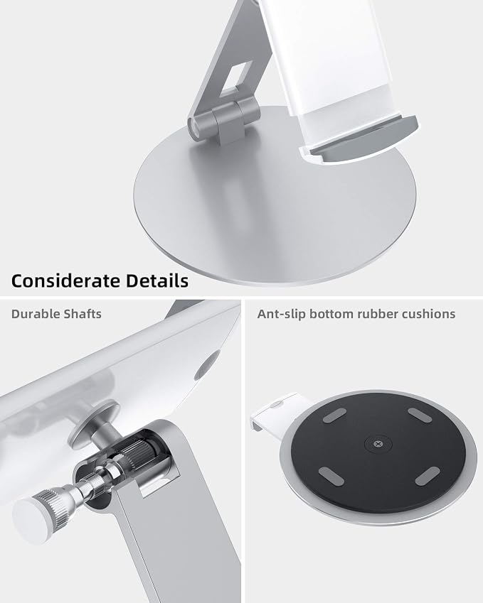 Stouchi Tablet Stand, 360°Tablet Swivel Base Holder, Adjustable Desk Mount Desk - Image 3