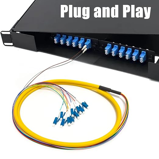 4Pack LC UPC 12 Fibers OS2 Single Mode Bunch Fiber Optic Pigtail, SingleMode - Image 4