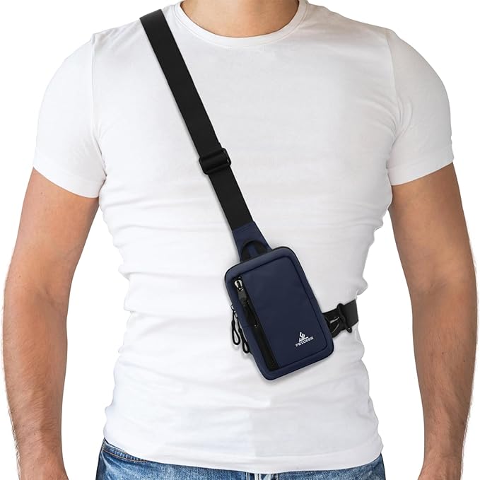 Peicees Small Crossbody Bag for Men Women Mini Sling Bag Travel Running Phone by Peicees