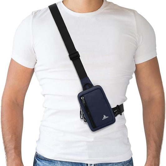 Peicees Small Crossbody Bag for Men Women Mini Sling Bag Travel Running Phone by Peicees