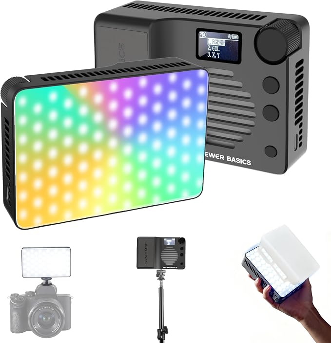 NEEWER BASICS BS40C Full RGB Magnetic Camera Video Light, 45W Boost Mode by Neewer