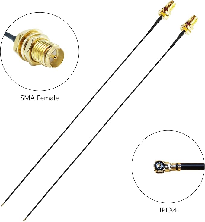 WiFi Bluetooth Antenna 2 Pack & Pigtail 2 Pack, 5Ghz 2.4Ghz 3dBi WiFi Card - Image 4