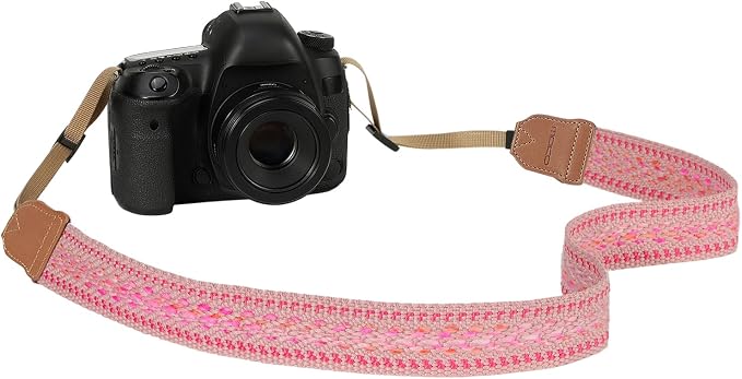 MoKo Camera Strap, Cotton Woven Cute Camera Strap, Adjustable Neck & Shoulder by MoKo