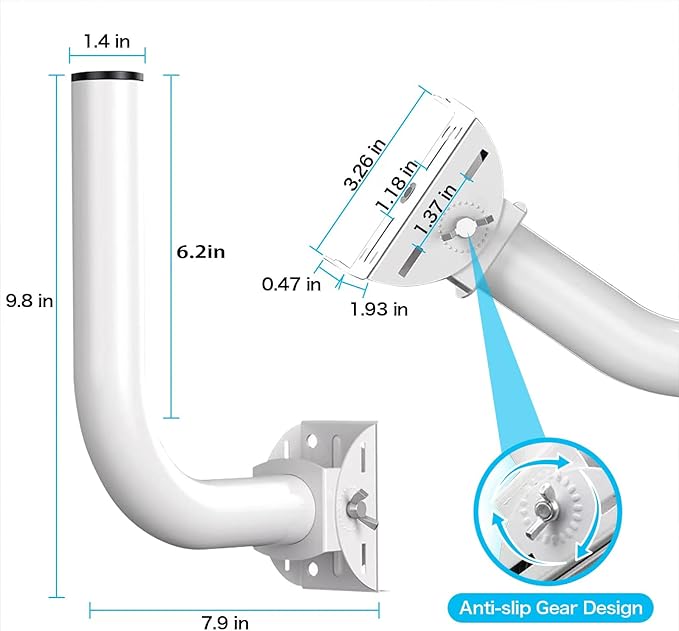 Networks Pole Mount Bracket, Universal 150° Adjustable Pole & Wall Mount - Image 6