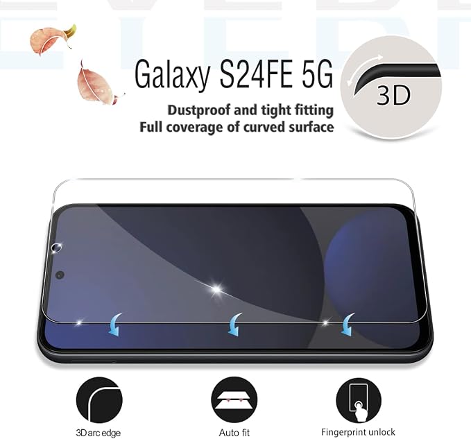 Screen Protector for Samsung Galaxy S24 FE, Tempered Glass for Galaxy S24 FE & - Image 3