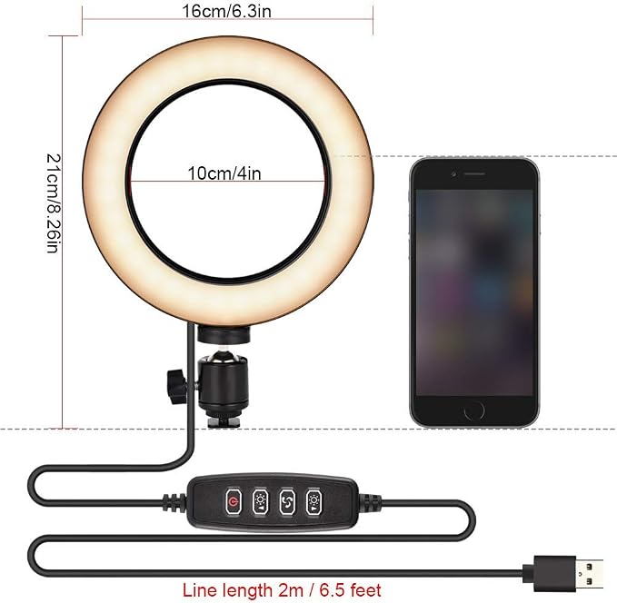 Ring Light OEBLD Dimmable with 3 Light Modes & 10 Brightness Level 360° Rotae - Image 7