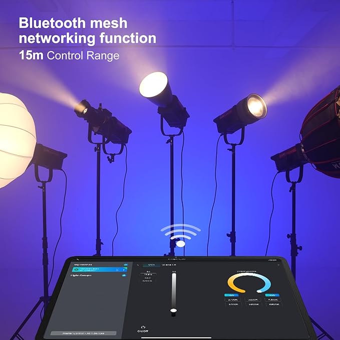 GVM 300W LED Video Light, 221950lux/1m, AIO SD300B Photography Lighting Kit - Image 5