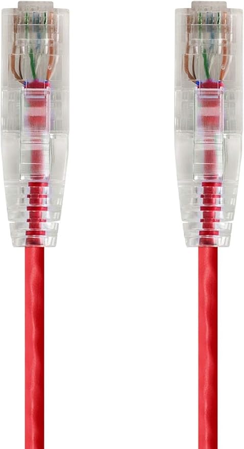 Monoprice Cat6 10ft Red Component Level Patch Cable UTP 28AWG 550MHz Pure Bare by Monoprice
