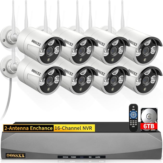 Wireless Security Camera System, 16CH WiFi NVR by OOSSXX