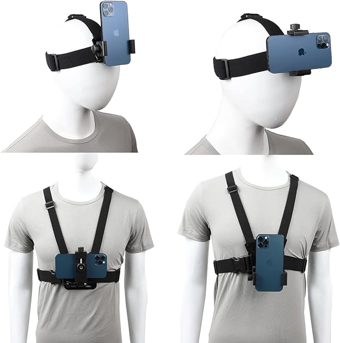 PellKing Mobile Phone Chest Strap Harness Mount Head Strap Holder Kit - Image 3