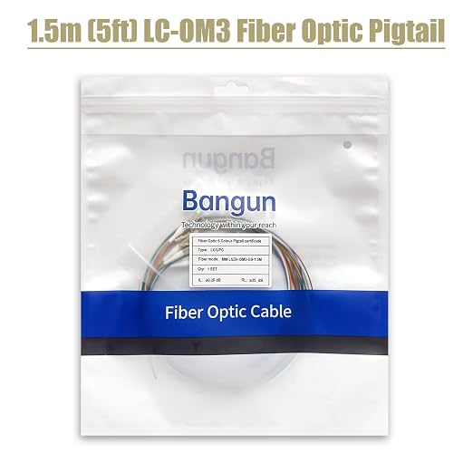 6 Strand Multimode OM3 50/125 LC-UPC Fiber Pigtail, 1.5 Meters LC-OM3 Fiber - Image 6