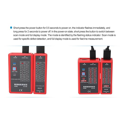 UT681 HDMI Cable Tester, Portable Mini HDMI to HDMI, High Definition USB Cable - Image 7
