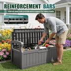 Devoko 80 Gallon Storage Bench Deck Box Waterproof&Lockable - Image 5