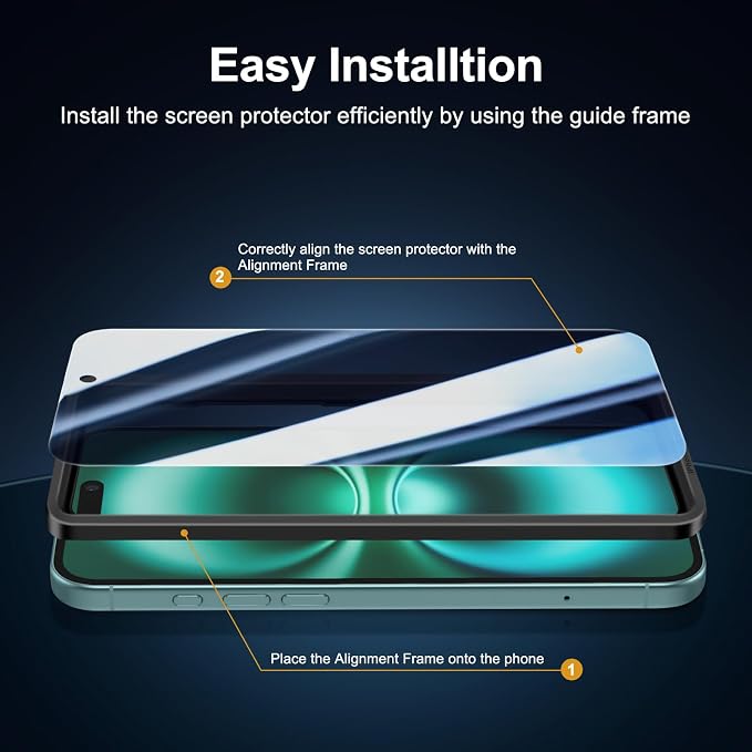 NEW'C 3x Privacy for iPhone 16 Plus Screen Protector+ 3x Camera Lens Protector - Image 7