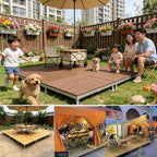 Patio Raised Deck Platform 84x84cm, Modular Floating Deck Kit - Image 6