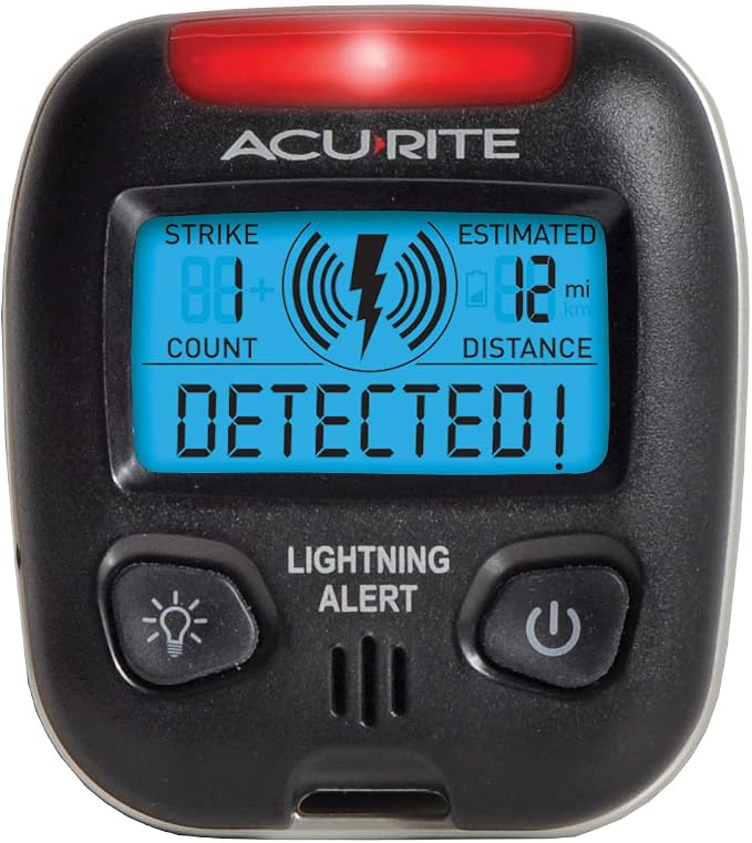 AcuRite 02020 Portable Lightning Detector Black, 2½L x 1W x 2¾H by AcuRite
