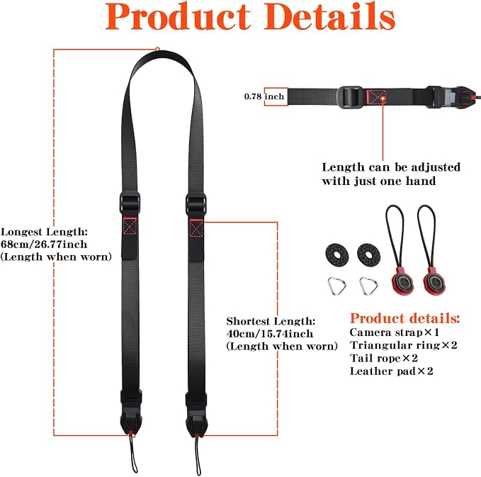 Camera Strap Compatible for Peak Design Quick Release - Image 3