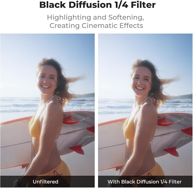 K&F CONCEPT Snap On Black Diffusion 1/4 Filter Compatible - Image 4