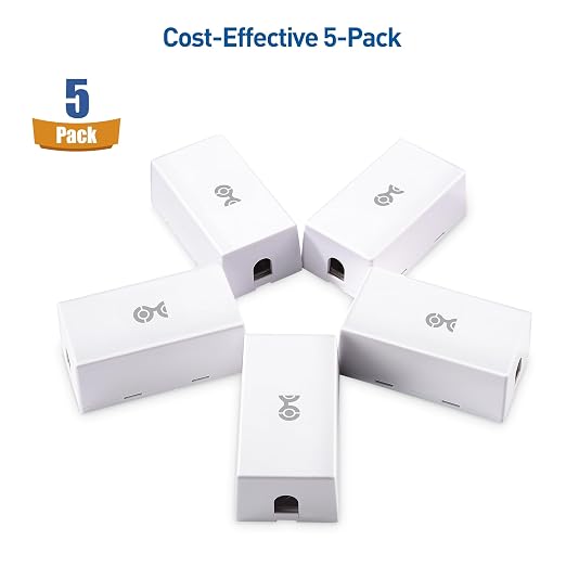 Cable Matters 5-Pack Cat 6 Splice, Cat 6 Ethernet Junction Box in White - Image 7