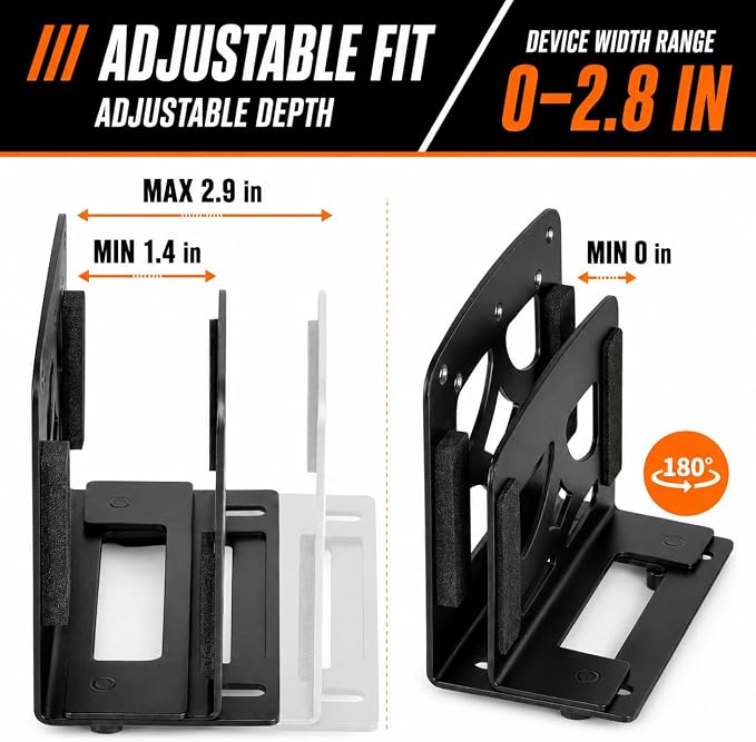 Adjustable Small Device Wall Mount, Metal Cable Box Mount or VESA Mount Holder - Image 4
