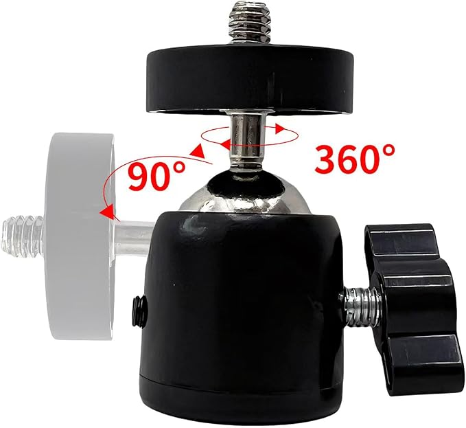Universal 1/4" Swivel Mini Ball Head Tripod Mount 360 Degree Rotating Adapter - Image 7