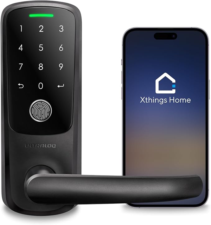 ULTRALOQ Latch 5 Smart Lock, World's First WiFi Smart Lever Lock, Touchscreen by ULTRALOQ