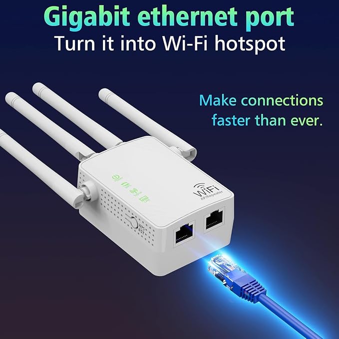 WiFi Extender Signal Booster Up to 10000sq.ft and 50+ Devices, WiFi Range - Image 4