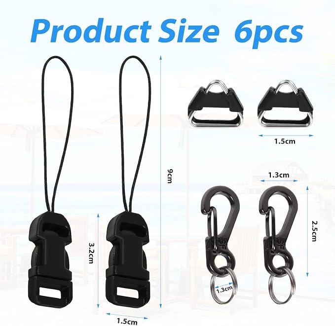 6pcs Camera Quick Release Strap, Adjustable Quick Release Buckle - Image 2