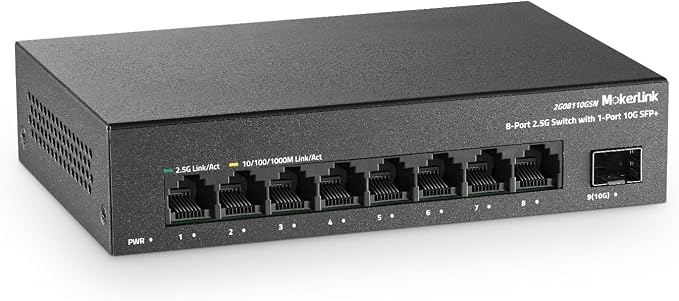MokerLink 8 Port 2.5G Ethernet Switch by MokerLink