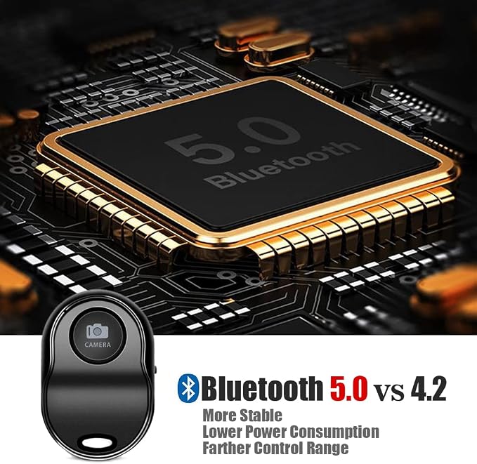 Bluetooth 5.0 Remote Shutter for iPhone & Android Camera Wireless Remote - Image 2