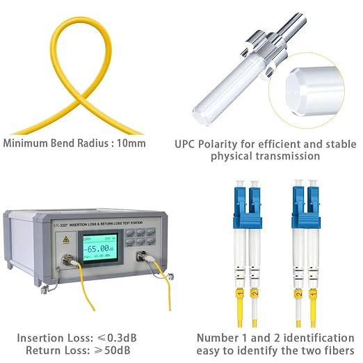 0.2m OS2 LC to LC Single Mode Fiber Patch Cables, Options 0.2m~305m, SM - Image 5