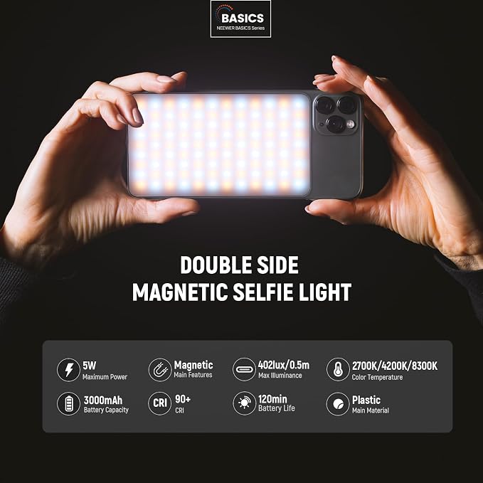 NEEWER Basics 5W Magnetic Phone Selfie Light - Image 2