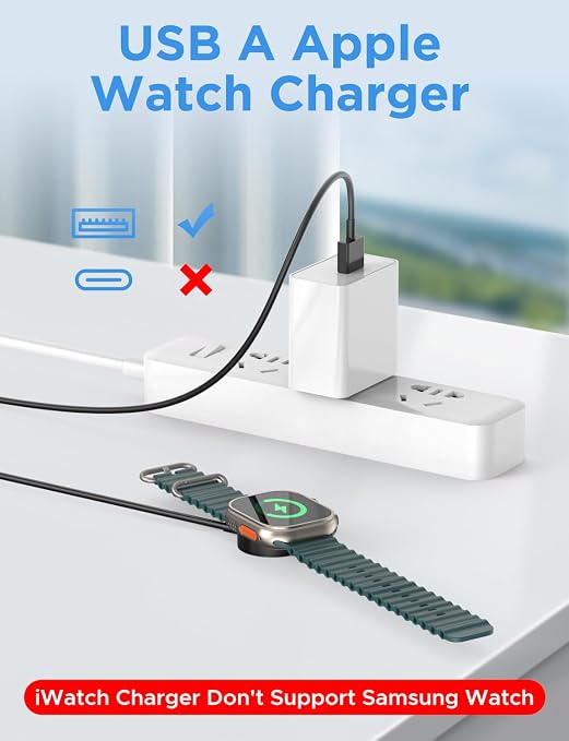 2026 Upgraded for Apple Watch Charger USB Magnetic Fast Charging Cable Portable - Image 4