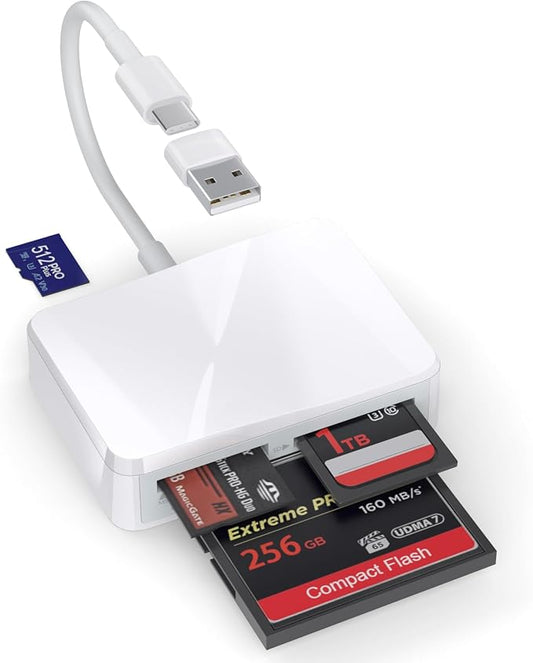 SD Card Reader, 4 in 1 USB C to SD/TF/CF/MS Card Reader by SZHAIYIJIN