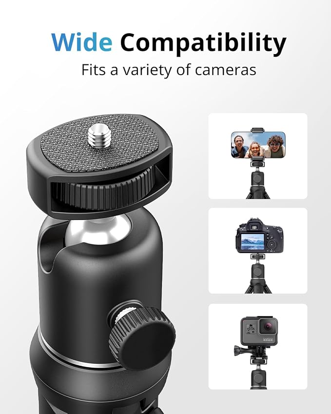 UBeesize Camera Tripod with Remote, Flexible Tripod Stand with Phone Holder and - Image 2