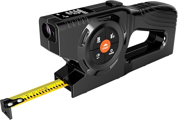 3-in-1 Digital Tape Measure, 196Ft Laser Measurement Tool & Auto Lock Tape by Professionalelectriciantools