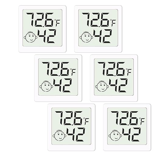 Mini Humidity Meter Hygrometer 6 Pack Room Thermometer Indoor Digital by Unknown