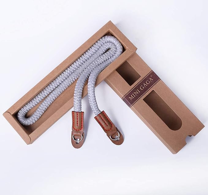 Vintage Handmade Cotton Leather Camera Neck Strap - Image 3