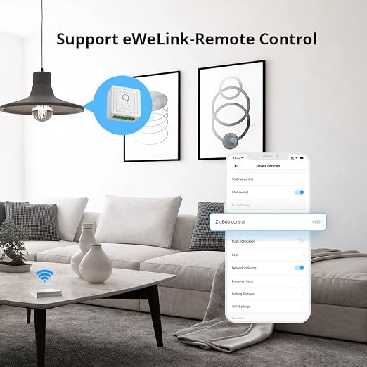 Ewelink 16A Zigbee Mini Smart Wireless Light Switch Controller Module - Image 4