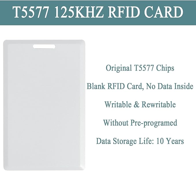 30 PCS T5577 Thick Smart Cards, Contactless 125khz RFID Rewritable Proximity - Image 5