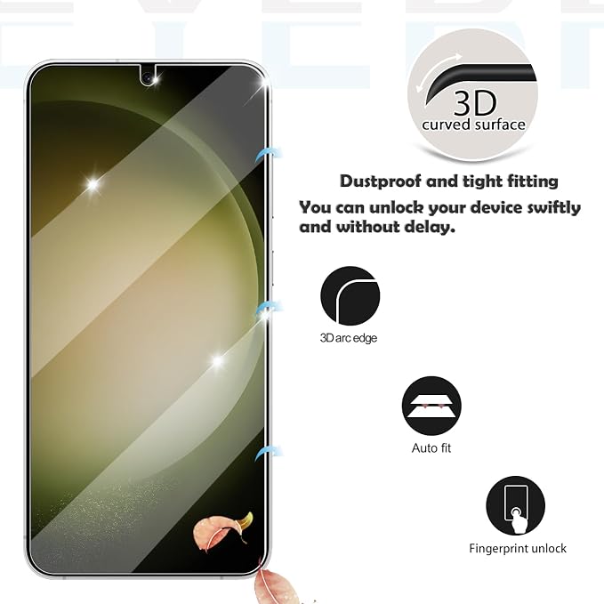 Screen Protector for Samsung Galaxy S23, Tempered Glass for Galaxy S23 & Camera - Image 3