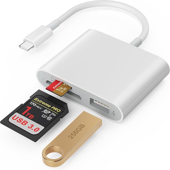 SD Card Reader, USB 3.0 Type C High Speed to SD/TF Card Adapter by SZHAIYIJIN