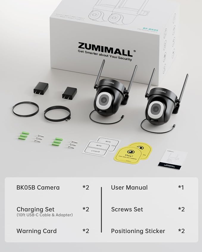 ZUMIMALL 2K Wired Outdoor Camera, 2.4G/5G WiFi Security Camera, 24/7 Recording - Image 9