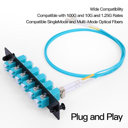4PCS 6 Duplex 12 Core LC Adapters OM3 Fiber Patch Panel LGX Footprint Loaded 12 - Image 8