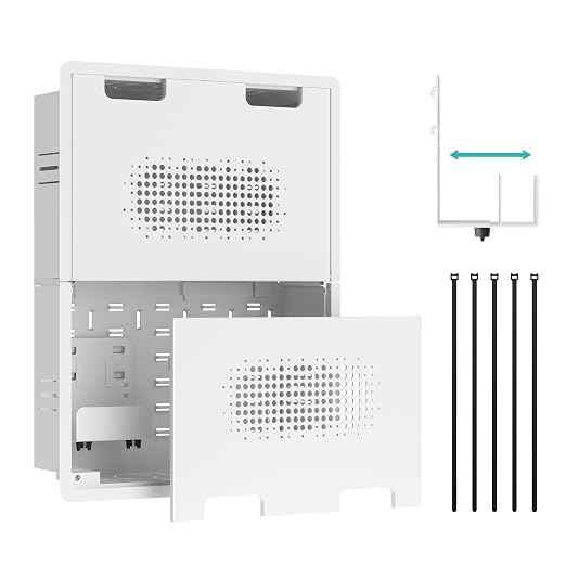 17" in-Wall Media Box, Recessed Outlet Wall Box, Structured Media Enclosure by Pegzone