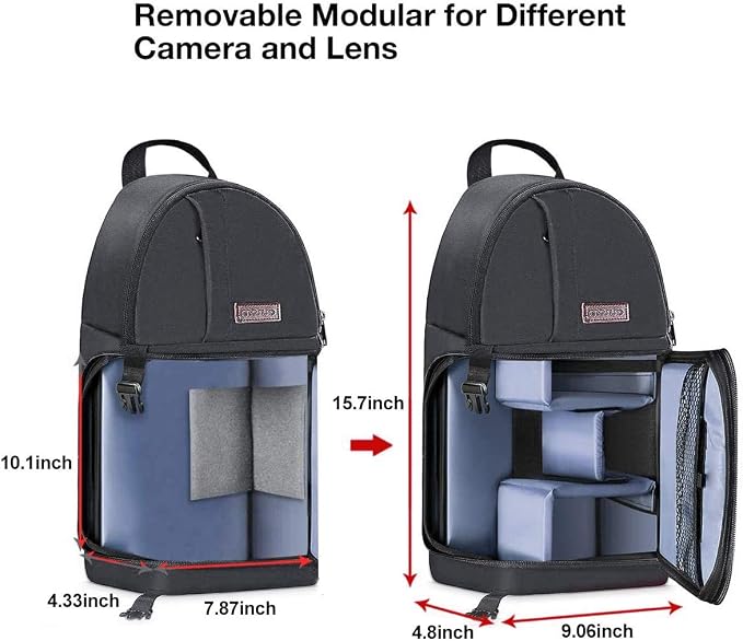 MOSISO Camera Sling Bag, DSLR/SLR/Mirrorless Camera Backpack Case Shockproof - Image 5