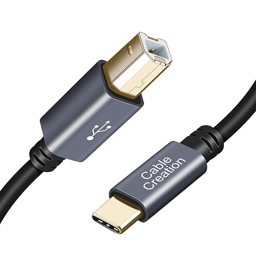 CableCreation USB B to USB C Printer Cable 10FT, USB-C to USB B Printer Cord by CableCreation