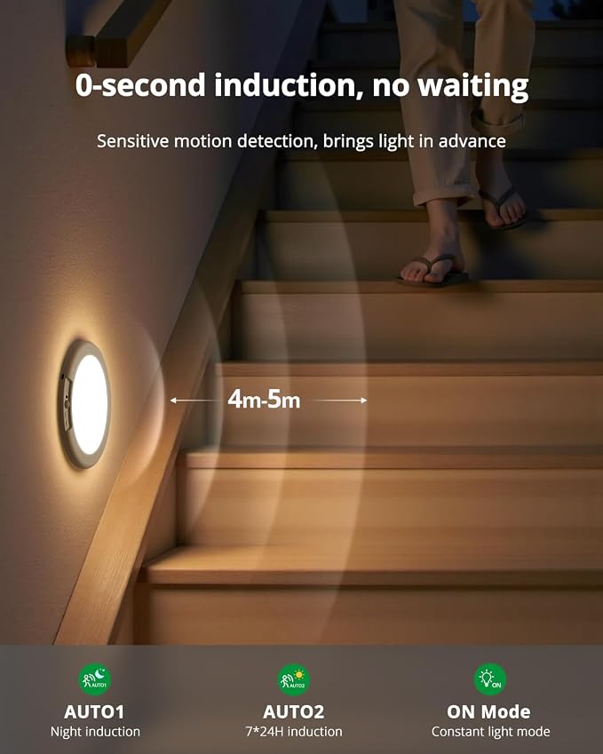 Bojim Rechargeable Ceiling Lights Wireless Waterproof Shower Lighting Inside - Image 5