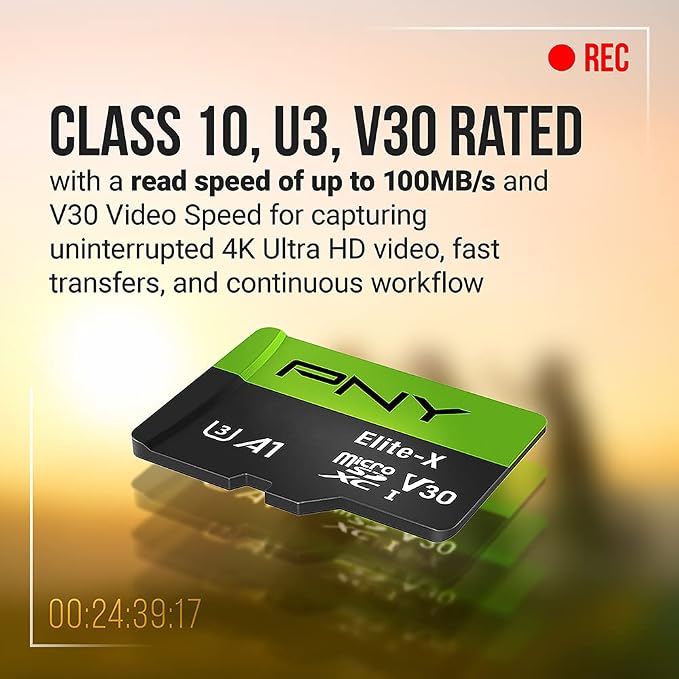 PNY 128GB Elite-X™ Class 10 U3 V30 A1 microSDXC Flash Memory Card - Image 5