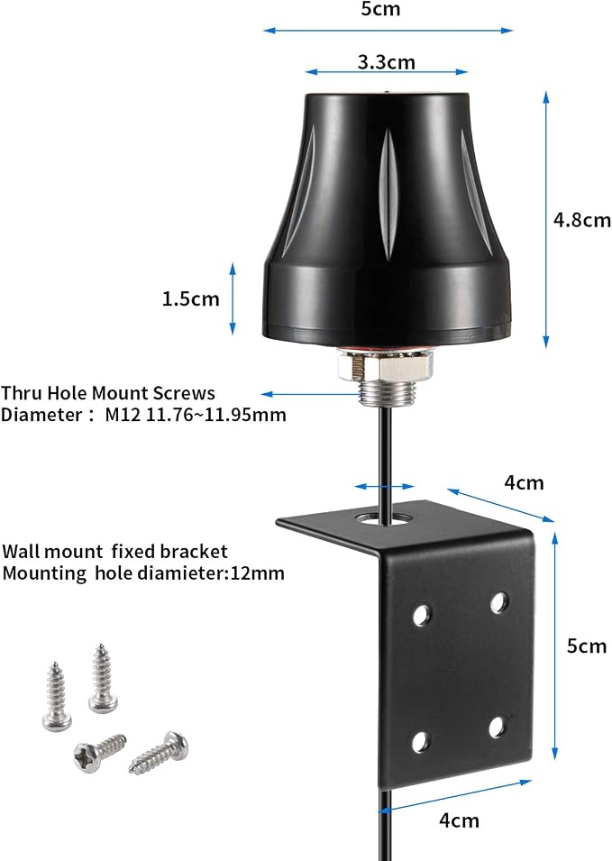 Waterproof Dual Band WiFi 2.4GHz 5GHz 5.8GHz Outdoor 5dBi RP-SMA/SMA Male - Image 2